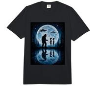 Bigfoot Alien Amistad Moonlight UFO Misterioso Encuentro Comfort Colors Adult Heavyweight T-Shirt