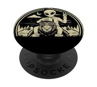 Bigfoot Alien Boy Adventure Sasquatch OVNI PopSockets PopGrip Adhesivo
