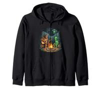 Bigfoot & Alien by The Campfire - Divertido Campamento Novedad Camping Sudadera con Capucha