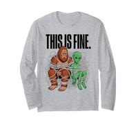 Bigfoot Alien Campfire Esto Es Bien Meme Sasquatch Humor Manga Larga