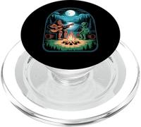 Bigfoot Alien Camping Funny Bigfoot Funny Alien Camping Fun PopSockets PopGrip para MagSafe