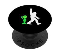 Bigfoot & Alien Conspiracy Theory Bigfoot & Alien PopSockets PopGrip Adhesivo