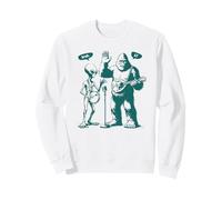 Bigfoot & Alien Mandolina y Tambor de Mano 67 Meme Divertido de Seis Siete Sudadera