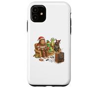 Bigfoot Alien Nessie Mothman Retro Gaming Christmas Party Carcasa para iPhone 11