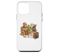 Bigfoot Alien Nessie Mothman Retro Gaming Christmas Party Carcasa para iPhone 12 Mini