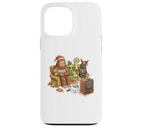 Bigfoot Alien Nessie Mothman Retro Gaming Christmas Party Carcasa para iPhone 13 Pro MAX