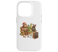Bigfoot Alien Nessie Mothman Retro Gaming Christmas Party Carcasa para iPhone 14 Pro