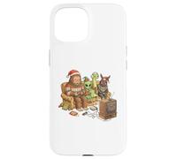 Bigfoot Alien Nessie Mothman Retro Gaming Christmas Party Carcasa para iPhone 15