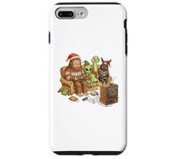 Bigfoot Alien Nessie Mothman Retro Gaming Christmas Party Carcasa para iPhone 7 Plus/8 Plus