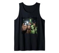 Bigfoot Alien OVNI Selfie Sasquatch Bosque Criptido Paranormal Camiseta sin Mangas