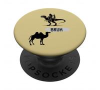 Bigfoot & Alien Riding T-Rex, Camel Dice Bruh PopSockets PopGrip Adhesivo