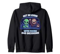 Bigfoot & Alien se meten en Perdedor, Estamos Tomando Malas Decisiones Sudadera con Capucha