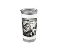 Bigfoot & Alien Selfie, OVNI & Rock On Hand Sign Vaso térmico de acero inoxidable de doble pared