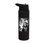 Bigfoot & Alien Selfie, Rock On Hand Sign & OVNI Stainless Steel Insulated Water Bottle