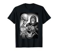 Bigfoot Alien Valentines Day UFO Love Encounter Camiseta