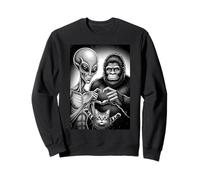 Bigfoot Alien Valentines Day UFO Love Encounter Sudadera