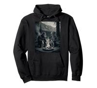 Bigfoot and Alien Campfire Adventure - Nature Hiking tee Sudadera con Capucha