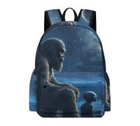 Bigfoot And Aliens - Bonita mochila de viaje ligera e informal para laptop para hombres y mujeres, estampado gráfico