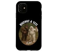 Bigfoot and Friend vlog Funny camping hiking selfie stick Carcasa para iPhone 11
