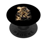 Bigfoot Aullando a la Luna Meme Sasquatch PopSockets PopGrip Adhesivo