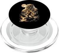 Bigfoot Aullando a la Luna Meme Sasquatch PopSockets PopGrip para MagSafe