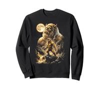 Bigfoot Aullando a la Luna Meme Sasquatch Sudadera
