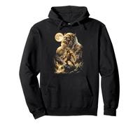 Bigfoot Aullando a la Luna Meme Sasquatch Sudadera con Capucha