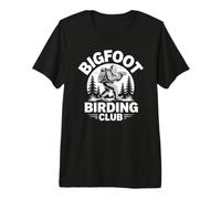 Bigfoot Birding Club Sasquatch Observador de Aves Naturaleza Senderismo Camiseta Premium