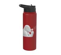 Bigfoot Blowing Wishes Dandelion Vintage Sasquatch Stainless Steel Insulated Water Bottle