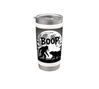 Bigfoot Boop y oso en el bosque Vaso térmico de acero inoxidable de doble pared