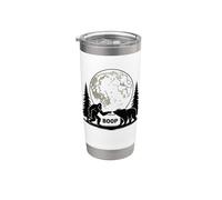 Bigfoot Boop y oso en el bosque Vaso térmico de acero inoxidable de doble pared