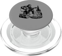 Bigfoot Camping Smore Rock Bigfoot Playing Guitar Campfire PopSockets PopGrip para MagSafe