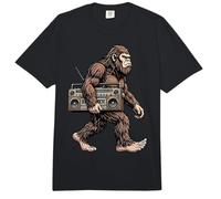 Bigfoot Carry Boombox Sasquatch Retro Music Hip Hop 80s Comfort Colors Adult Heavyweight T-Shirt