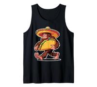 Bigfoot Carrying Taco - Funny Cinco de Mayo Sasquatch tee Camiseta sin Mangas