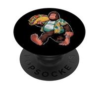 Bigfoot Carrying Taco - Funny Cinco de Mayo Sasquatch tee PopSockets PopGrip Adhesivo