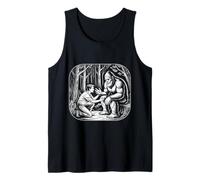 Bigfoot Comunicarse con el Hombre Naturaleza Arte Vintage Camiseta sin Mangas