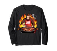 Bigfoot Cooking Grill BBQ Funny Gift Bigfoot Manga Larga