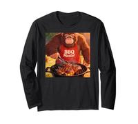 Bigfoot Cooking Grill BBQ Funny Gift Bigfoot Manga Larga