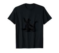 Bigfoot Cowboy Montando En Nessie -Sasquatch Loch Ness Monster Camiseta