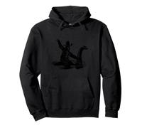 Bigfoot Cowboy Montando En Nessie -Sasquatch Loch Ness Monster Sudadera con Capucha
