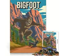 Bigfoot, criptidos, criptozoología, Ataque a Plena luz del día, Rompecabezas de 1000 Piezas para Adolescentes, Habilidad para Pensar, Calma, distracción, Corte Suave, Gran Regalo (38x26cm)