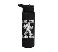Bigfoot Dad Like Me Is Hard To Find Funny Sasquatch Stainless Steel Insulated Water Bottle