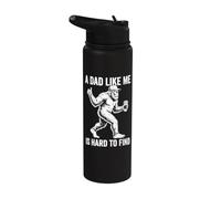 Bigfoot Dad Like Me Is Hard To Find Funny Sasquatch Stainless Steel Insulated Water Bottle