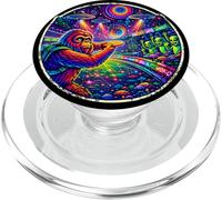 Bigfoot Disc Golf Alien UFO Fantasía Gráfico psicodélico PopSockets PopGrip para MagSafe
