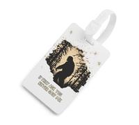 Bigfoot - Etiqueta de equipaje de viaje con texto en inglés "If They Ask You Never Saw Me", etiqueta de identificación para maleta, mochila de mano