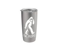 Bigfoot Ew People Funny Sasquatch Introvertido Halloween Vaso térmico de acero inoxidable de doble pared