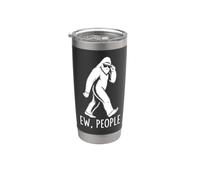 Bigfoot Ew People Funny Sasquatch Introvertido Halloween Vaso térmico de acero inoxidable de doble pared