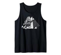 Bigfoot Faraón Escalando Pirámides Divertidas Viajes Egipto Camiseta sin Mangas