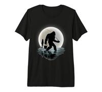 Bigfoot Fishing Funny Sasquatch and Cool Fishing Men Women Camiseta Premium
