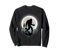 Bigfoot Fishing Funny Sasquatch and Cool Fishing Men Women Sudadera